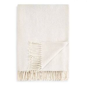 SFERRA Celine Throw 100% Cotton Herringbone Portugal 51x71 in Luxury